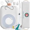 Medi Grade Kit per Pulizia Intima 2 Litri, Turchese - Kit per Uso Domestico - 100% trasparente - Include Kit Clistere Riutilizzabile - Accessori - Istruzioni - Custodia e Tanto Altro