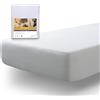 Tural Coprimaterasso 80x200cm Singolo Spugna di cotone Certificato Oeko-TEX Assorbente impermeabile con cerniera