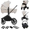 LIONELO Mika Plus Passeggino Trio con Navicella e Seggiolino Auto 0-48 Mesi