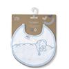 Interbaby Confezione da 2 bavaglini rotondi orsacchiotti in blu e grigio