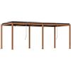 Outsunny pergola bioclimatica 3 x 6 m, pergola da giardino per esterni con lamelle a manovella, tetto in alluminio regolabile e ganci, pergola da giardino, terrazza, patio, legno naturale