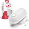 Kitchen Mama Mini Plus Apriscatole elettrico ricaricabile: compatto, ricarica di tipo C, senza uso delle mani, spegnimento automatico, bordo liscio, sicuro per alimenti (bianco)
