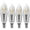 SAUGLAE Lampadine a Candela LED 12W, Lampadine a Incandescenza da 100W Equivalenti, 3000K Bianco Caldo, 1200Lm, E14 Piccola Vite Edison, 4-Pacco