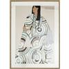 Romimex Quadro PVC Carta Vetro Dama 70x50x4 cm