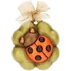 THUN - Miniformella con Coccinella su Quadrifoglio in Ceramica Decorata a Mano, Ceramica con Nastro, 7.8x3.2x6.5 cm h