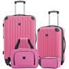 Travelers Club Set da Viaggio Bagagli Midtown Rigido da 4 Pezzi, Bubble Gum