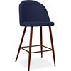 Iconik Interior Scandinavian Style Sgabello imbottito in tessuto, design scandinavo, 66 cm, blu scuro