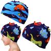 KARELLS Cuffia Piscina Bambino, Piscina Bambini, Cappello per Sport Acquatici Impermeabile Cuffia da Bagno Elastica Bella Cuffia da Piscina per Cartoni Animati per Ragazzi e Ragazze, Blu/Rosa