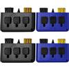 MEMOFYND Spazzola per mazze da golf, 4 pezzi, 3 in 1, spazzola per la pulizia delle mazze da golf, strumento per la pulizia del golf (blu, nero