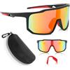 LOVICVKEM Occhiali Ciclismo Uomo e Donna, Occhiali Veloci Polarizzati, Occhiali da Sole Sportivi UV400, Occhiali da Sole da Ciclismo per MTB, Running, Bici e Attività Outdoor