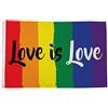 AZ FLAG Bandiera Arcobaleno l'amore è amore 90x60 cm 2 Occhielli | Uso interno ed esterno bandiera decorativa gay doppie cuciture e bordi rinforzati con occhielli metallici poliestere 100D