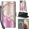 PHINIENLAND Cover per Samsung Galaxy A12 / M12 / F12 Case PU Pelle Custodia [Kickstand] [Chiusura magnetica] [Slot per Schede], Portafoglio Flip Custodia per Samsung A12,Rosa
