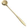 Tomotato Cucchiaio da Dessert, 18cm Cucchiaio da caffè a Fiore Cucchiaio in Acciaio Inossidabile Dorato con Manico Lungo Cucchiaio da Zucchero Cucchiaino da tè per Gelato al tè al caffè(Rosa)