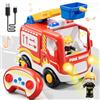 Lehoo Castle Macchina Telecomandata per Bambini, Camion Pompieri Giocattolo, Gioco Bambino 2 Anni, Regalo Bambino 2 Anni Maschio
