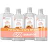 Omia Laboratori Ecobio Omia, Fisio Shampoo con Olio di Mandorla della Sicilia, per Capelli e Cute Sensibile, Formula Delicata, Shampoo per Lavaggi Frequenti, Senza Siliconi e SLES, 4 Flaconi da 200 ml