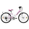 Atala Bicicletta da Bambina Modello 2020 Toscana 6V Telaio 24 Colore Bianco/Fucsia