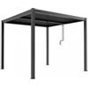 Elica Garden Gazebo pergola bioclimatica da esterno elica garden grigio scuro in alluminio - 3x3x2,5 m