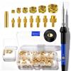Wowfast Kit per saldatore, set di inserti filettati, punte per saldatore a temperatura regolabile per inserti filettati, dadi di fusione M2 M3 M4 M5 M6 M8, accessori compatibili per stampanti 3D