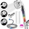 APETHS Soffione doccia filtrato, Soffione doccia ad alta pressione a risparmio idrico con perline filtranti, 3 impostazioni Soffioni doccia con spray portatile,