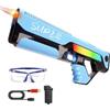 YeahBoom Pistola ad Acqua Elettrica,Pistole ad Acqua Autoadescanti,Fucile ad Acqua Potente con Colorato Luci,giocattolo a spruzzo a batteria con serbatoio,per Feste Estive in Piscina Spiaggia (Colore blu)