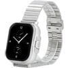 Denash Smartwatch 2 in 1 con Auricolare, 5.3, NFC, modalità Sport, Orologio Fitness a Lunga Durata della Batteria per Telefoni, Notifiche di Messaggistica, Allarme (Guscio d'argento