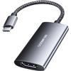 SOOMFON Adattatore USB-C a HDMI 4K 120Hz, Adattatore Compatto in Alluminio Thunderbolt 3/4 USB-C a HDMI 8K 30Hz, per MacBook Pro/Air, iPad Pro/Air, Galaxy, Huawei e altri dispositivi