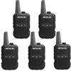 Retevis RT15 Walkie-Talkie Mini, Radio Ricetrasmittenti Portatili, VOX, CTCSS DCS, Canale 16, Professionali Walkie Talkie Ricaricabile per Adulto Scuola, Ristoranti (5 Pezzi, Nero)