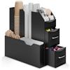 Acropaq Organizer Caffe - Porta bicchierini da caffè con 9 scomparti e 2 cassetti porta capsule caffè, Porta cialde caffè per angolo caffè - Porta capsule caffe, Portacialde da caffè, Contenitore cialde caffè