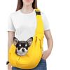 Pawaboo Borsa a Tracolla per Cani con Fibbia Regolabile Portacarte a Mani Libere, Guinzaglio di Sicurezza per Cuccioli e Gatti, Tracolla Extra Larga Porta-Animali, Fino a 12 Lbs, Giallo