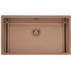 Apell Lavello da Incasso Monovasca Vasca Sottotop 75 x 44 cm Acciaio Inox finitura PVD Rame Metamorfosi Apell MEM71CP