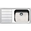 Apell Lavello da Incasso 1 Vasca con Gocciolatoio a Sinistra Semifilo 100 x 50 cm Acciaio Inox Linear Apell LNG1001ILBC