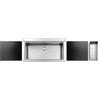 Apell Lavello da Incasso 1 Vasca Monovasca Flat Semifilo 90 x 51 cm Acciaio Inox con Tagliere in Vetro Nero e Colino Acciaio Inox Serie Eleganza Apell SAG901KITBISC