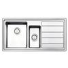 Apell Lavello da Incasso 1 Vasca e Vaschetta con Gocciolatoio a Destra 100 x 50 cm Semifilo Acciaio Inox Linear plus Apell LNP1002IRBC