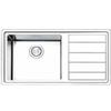 Apell Lavello da Incasso 1 Vasca con Gocciolatoio a Destra 86 x 50 cm Semifilo Acciaio Inox Linear plus Apell LNPG861IRBC