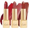OULAC Set di rossetti rossi lucidi metallici, lucidalabbra 3D a lunga durata, rossetto ad alta pigmentazione e copertura totale, formula cremosa e idratante, Vegan 3 pezzi