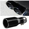 Kuuleyn Tubi di coda, Terminali di Scarico Universali per Auto, terminali per marmitta in acciaio inossidabile con gola di scarico universale per auto con morsetto 54-76-200mm