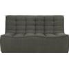 Ethnicraft - Divano 2 posti N701 - Verde - Cotone riciclato - Designer Jacques Deneef