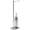 Bottiglioni Piantana bagno water ottone cromato base rettangolare - piantana bagno