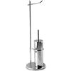 Bottiglioni Piantana bagno water ottone cromato con base rotonda - piantana bagno
