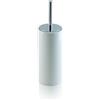 Bottiglioni Catalogo Generale Porta scopino da bagno a terra - pavimento in ceramica e ottone cromato, colore bianco