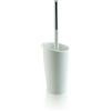 Bottiglioni Catalogo Generale Porta scopino da bagno a terra - pavimento in ceramica e ottone cromato, colore bianco