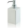 Bottiglioni Catalogo Generale Dispenser - dosatore di sapone quadrato da appoggio in ceramica e ottone cromato - accessori bagno, colore bianco