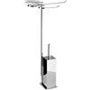 Bottiglioni Piantana bagno water bidet quadrata in ottone cromato - piantana bagno