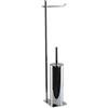 Bottiglioni Piantana bagno water in ottone cromato base rettangolare cm 12 x 10 - piantana bagno