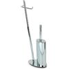 Bottiglioni Piantana bagno water in ottone cromato design ovale inclinato - piantana bagno