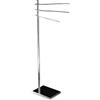 Bottiglioni Piantana porta asciugamani bagno ottone cromato base quadrata - piantana bagno