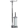 Bottiglioni Piantana bagno water in ottone cromato con base rettangolare - piantana bagno