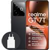 realme GT 7T 5G Smartphone,12+256GB,Batteria 7000mAh,120W charge,Processore Dimensity 8400-MAX, Fotocamera IMX896 50MP, AI Planner, Display Pro-Esports da 6000 nit 120Hz,IP69,nero, esclusiva Amazon