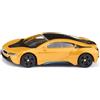 siku 1558, BMW i8, Metallo/Plastica, Arancione, Auto Giocattolo per Bambini