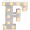 JANDEI - Lettere LED, Numeri Luminosi, Figura a Cuore, 22cm, con Luce Calda per Decorazione e Atmosfera, Luci Notturne Scrivania, Compleanni, Matrimoni, Vetrine. Funzionano con batterie AA (F)